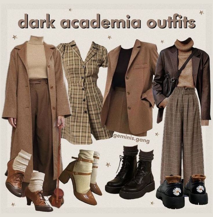 darc academia outfits